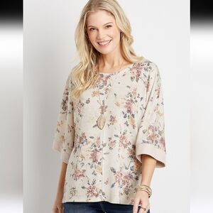 Maurcies Floral Poncho Top